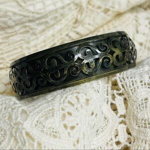 Bronze black color bracelet open pattern